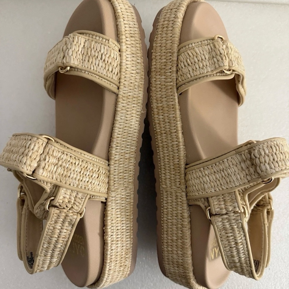 Madden NYC Beige Braided Espadrille Platform Sandal - Picture 7 of 11